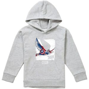 Marvel Captain America Falcon Youth Kids Pull-Over Hoodie, Athletic Heather in Grey Size: 12-13 Years Grey 12-13 Years Marvel Captain America Falcon Youth Kids Pull-Over Hoodie, Athletic Heather in Grey Size: 12-13 Years Grey 12-13 Years