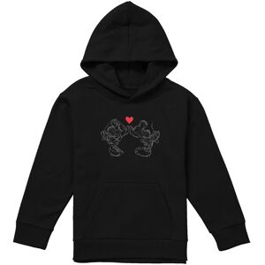 Disney Mickey Mouse & Minnie Sketch Kiss Valentine'S Day Youth Kids Pull-Over Hoodie, Black Size: 12-13 Years Black 12-13 Years Disney Mickey Mouse & Minnie Sketch Kiss Valentine'S Day Youth Kids Pull-Over Hoodie, Black Size: 12-13 Years Black 12-13 Years