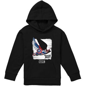 Marvel Captain America Falcon Youth Kids Pull-Over Hoodie, Black Size: 12-13 Years Black 12-13 Years Marvel Captain America Falcon Youth Kids Pull-Over Hoodie, Black Size: 12-13 Years Black 12-13 Years