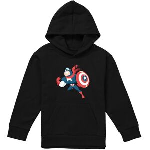 Marvel Captain America Holiday Outfit Youth Kids Pull-Over Hoodie, Black Size: 12-13 Years Black 12-13 Years Marvel Captain America Holiday Outfit Youth Kids Pull-Over Hoodie, Black Size: 12-13 Years Black 12-13 Years