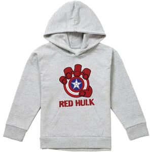 Marvel Captain America Red Hulk Shield Youth Kids Pull-Over Hoodie, Athletic Heather in Grey Size: 9-11 Years Grey 9-11 Years Marvel Captain America Red Hulk Shield Youth Kids Pull-Over Hoodie, Athletic Heather in Grey Size: 9-11 Years Grey 9-11 Years