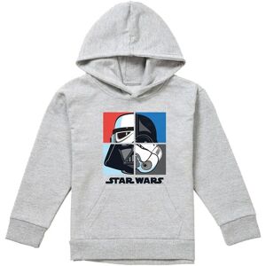 Disney Star Wars Darth Vader & Stormtrooper Squares Youth Kids Pull-Over Hoodie, Athletic Heather in Grey Size: 7-8 Years Grey 7-8 Years Disney Star Wars Darth Vader & Stormtrooper Squares Youth Kids Pull-Over Hoodie, Athletic Heather in Grey Size: 7-8 Years Grey 7-8 Years