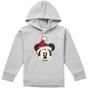 Disney Mickey Mouse Santa Face Youth Kids Pull-Over Hoodie, Athletic Heather in Grey Size: 5-6 Years Grey 5-6 Years Disney Mickey Mouse Santa Face Youth Kids Pull-Over Hoodie, Athletic Heather in Grey Size: 5-6 Years Grey 5-6 Years