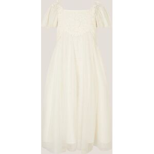 Monsoon Girl's Starla Lace Tulle Dress in Ivory Size: 4 Years Ivory 4 Years Monsoon Girl's Starla Lace Tulle Dress in Ivory Size: 4 Years Ivory 4 Years