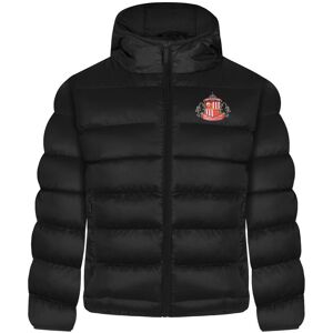 Sunderland AFC Boy's Kids Hooded Quilted Jacket Winter Coat in Black Size: 12-13 Years Black 12-13 Years Sunderland AFC Boy's Kids Hooded Quilted Jacket Winter Coat in Black Size: 12-13 Years Black 12-13 Years