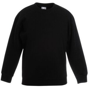 Fruit of the Loom Classic 80 20 Set-In Sweatshirt in Black Size: 12-13 Years Black 12-13 Years Fruit of the Loom Classic 80 20 Set-In Sweatshirt in Black Size: 12-13 Years Black 12-13 Years