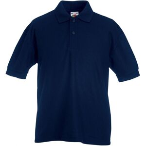 Fruit of the Loom Pique Short-Sleeved Polo Shirt in Mid Navy Size: 5-6 Years Mid Navy 5-6 Years Fruit of the Loom Pique Short-Sleeved Polo Shirt in Mid Navy Size: 5-6 Years Mid Navy 5-6 Years
