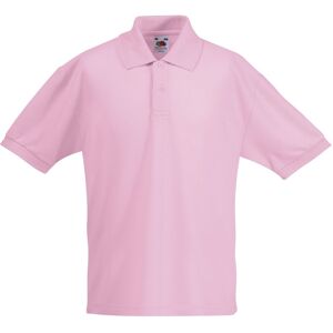 Fruit of the Loom Pique Short-Sleeved Polo Shirt in Light Pink Size: 5-6 Years Light Pink 5-6 Years Fruit of the Loom Pique Short-Sleeved Polo Shirt in Light Pink Size: 5-6 Years Light Pink 5-6 Years
