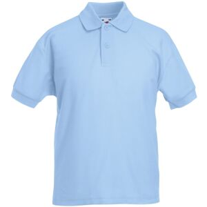 Fruit of the Loom Pique Short-Sleeved Polo Shirt in Blue Size: 12-13 Years Blue 12-13 Years Fruit of the Loom Pique Short-Sleeved Polo Shirt in Blue Size: 12-13 Years Blue 12-13 Years