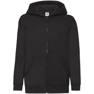 Fruit of the Loom Hooded Sweatshirt Jacket in Black Size: 5-6 Years Black 5-6 Years Fruit of the Loom Hooded Sweatshirt Jacket in Black Size: 5-6 Years Black 5-6 Years
