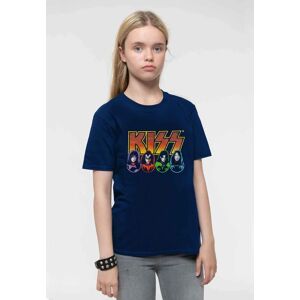 KISS Faces & Icons Band Logo T-Shirt in Blue Size: 13-14 Years Blue 13-14 Years KISS Faces & Icons Band Logo T-Shirt in Blue Size: 13-14 Years Blue 13-14 Years
