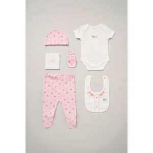 Rock a Bye Baby Girl's Cotton 6-Piece Baby Gift Set in Baby Pink Size: 0-3 m Baby Pink 0-3 m Rock a Bye Baby Girl's Cotton 6-Piece Baby Gift Set in Baby Pink Size: 0-3 m Baby Pink 0-3 m