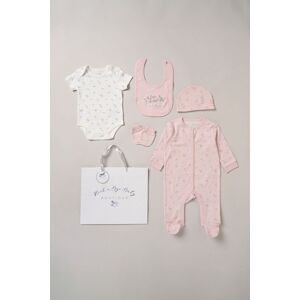 Rock a Bye Baby Girl's Cotton 5-Piece Baby Clothing Gift Set in Baby Pink Size: 3-6 m Baby Pink 3-6 m Rock a Bye Baby Girl's Cotton 5-Piece Baby Clothing Gift Set in Baby Pink Size: 3-6 m Baby Pink 3-6 m