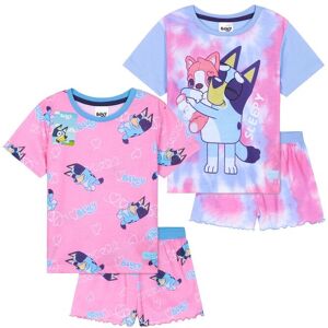 Bluey Girl's Pyjama Set PJ 2 Pack Short Sleeve Lounge Nightwear Sleepwear Size: 3-4 Years Multicolor 3-4 Years Bluey Girl's Pyjama Set PJ 2 Pack Short Sleeve Lounge Nightwear Sleepwear Size: 3-4 Years Multicolor 3-4 Years