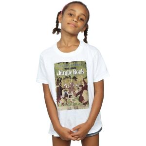 Disney Girl's The Jungle Book Retro Poster Cotton T-Shirt in White Size: 12-13 Years White 12-13 Years Disney Girl's The Jungle Book Retro Poster Cotton T-Shirt in White Size: 12-13 Years White 12-13 Years