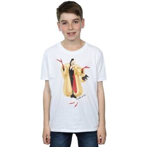 Disney Boy's 101 Dalmatians Classic Cruella De Vil T-Shirt in White Size: 12-13 Years White 12-13 Years Disney Boy's 101 Dalmatians Classic Cruella De Vil T-Shirt in White Size: 12-13 Years White 12-13 Years