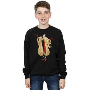 Disney Boy's 101 Dalmatians Classic Cruella De Vil Sweatshirt in Black Size: 5-6 Years Black 5-6 Years Disney Boy's 101 Dalmatians Classic Cruella De Vil Sweatshirt in Black Size: 5-6 Years Black 5-6 Years