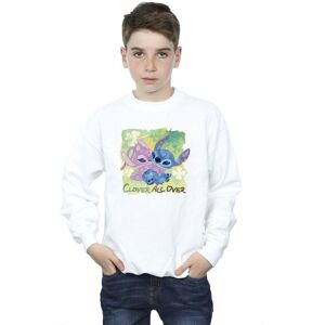 Disney Boy's Lilo & Stitch St Patrick´s Day Clover Sweatshirt in White Size: 5-6 Years White 5-6 Years Disney Boy's Lilo & Stitch St Patrick´s Day Clover Sweatshirt in White Size: 5-6 Years White 5-6 Years