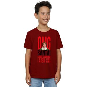 Elf Boy's OMG Santa I Know Him T-Shirt in Burgundy Size: 9 Years Burgundy 9 Years Elf Boy's OMG Santa I Know Him T-Shirt in Burgundy Size: 9 Years Burgundy 9 Years