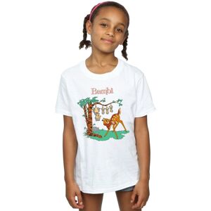 Disney Girl's Bambi Tilted Up Cotton T-Shirt in White Size: 12-13 Years White 12-13 Years Disney Girl's Bambi Tilted Up Cotton T-Shirt in White Size: 12-13 Years White 12-13 Years