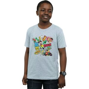DC Comics Boy's Teen Titans Go Robin Montage T-Shirt in Grey Size: 7-8 Years Grey 7-8 Years DC Comics Boy's Teen Titans Go Robin Montage T-Shirt in Grey Size: 7-8 Years Grey 7-8 Years