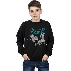 Disney Boy's Bambi Great Love Story Sweatshirt in Black Size: 12-13 Years Black 12-13 Years Disney Boy's Bambi Great Love Story Sweatshirt in Black Size: 12-13 Years Black 12-13 Years
