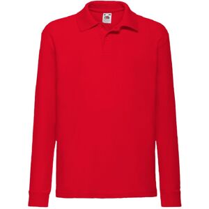 Fruit of the Loom Long Sleeve 65 35 Pique Polo Polo Shirts Pack of 2 in Red Size: 5-6 Years Red 5-6 Years Fruit of the Loom Long Sleeve 65 35 Pique Polo Polo Shirts Pack of 2 in Red Size: 5-6 Years Red 5-6 Years