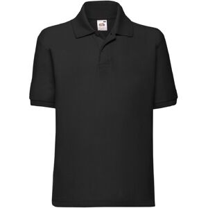 Fruit of the Loom 65 35 Pique Polo Shirt Pack of 2 in Black Size: 7-8 Years Black 7-8 Years Fruit of the Loom 65 35 Pique Polo Shirt Pack of 2 in Black Size: 7-8 Years Black 7-8 Years