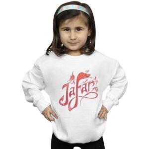 Disney Girl's Aladdin Movie Jafar Flames Logo Sweatshirt in White Size: 3-4 Years White 3-4 Years Disney Girl's Aladdin Movie Jafar Flames Logo Sweatshirt in White Size: 3-4 Years White 3-4 Years