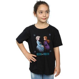 Disney Girl's Frozen 2 Elsa & Anna Seek The Truth Cotton T-Shirt in Black Size: 9 Years Black 9 Years Disney Girl's Frozen 2 Elsa & Anna Seek The Truth Cotton T-Shirt in Black Size: 9 Years Black 9 Years