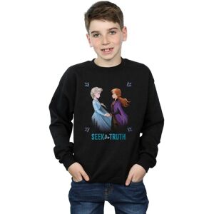 Disney Boy's Frozen 2 Elsa & Anna Seek The Truth Sweatshirt in Black Size: 12-13 Years Black 12-13 Years Disney Boy's Frozen 2 Elsa & Anna Seek The Truth Sweatshirt in Black Size: 12-13 Years Black 12-13 Years