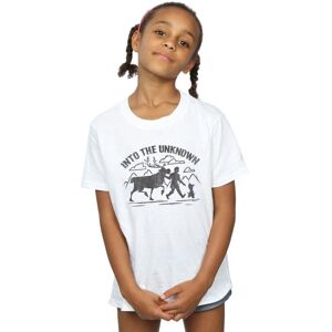 Disney Girl's Frozen 2 Into The Unknown Cotton T-Shirt in White Size: 9 Years White 9 Years Disney Girl's Frozen 2 Into The Unknown Cotton T-Shirt in White Size: 9 Years White 9 Years
