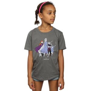 Disney Girl's Frozen 2 Distressed Group Cotton T-Shirt in Charcoal Size: 9 Years Charcoal 9 Years Disney Girl's Frozen 2 Distressed Group Cotton T-Shirt in Charcoal Size: 9 Years Charcoal 9 Years