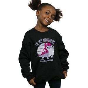 Disney Girl's Frozen 2 Salamander Bruni Element Sweatshirt in Black Size: 5-6 Years Black 5-6 Years Disney Girl's Frozen 2 Salamander Bruni Element Sweatshirt in Black Size: 5-6 Years Black 5-6 Years
