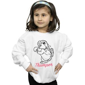 Disney Girl's Bambi Thumper Line Drawing Sweatshirt in White Size: 3-4 Years White 3-4 Years Disney Girl's Bambi Thumper Line Drawing Sweatshirt in White Size: 3-4 Years White 3-4 Years