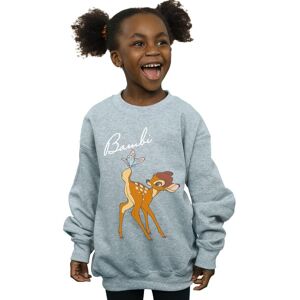 Disney Girl's Bambi Butterfly Tail Sweatshirt in Grey Size: 12-13 Years Grey 12-13 Years Disney Girl's Bambi Butterfly Tail Sweatshirt in Grey Size: 12-13 Years Grey 12-13 Years