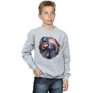 Marvel Boy's The Falcon & The Winter Soldier Captain America Stare Sweatshirt in Grey Size: 12-13 Years Grey 12-13 Years Marvel Boy's The Falcon & The Winter Soldier Captain America Stare Sweatshirt in Grey Size: 12-13 Years Grey 12-13 Years