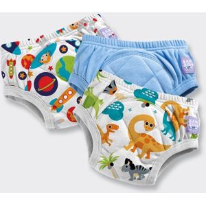 Bambino Mio 3 Pack Reusable Potty Training Pants with Cross-Stitch in Mid Blue Size: 2-3 Years Mid Blue 2-3 Years Bambino Mio 3 Pack Reusable Potty Training Pants with Cross-Stitch in Mid Blue Size: 2-3 Years Mid Blue 2-3 Years