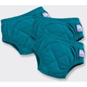 Bambino Mio 3 Pack Reusable Potty Training Pants with Cross-Stitch in Teal Size: 2-3 Years Teal 2-3 Years Bambino Mio 3 Pack Reusable Potty Training Pants with Cross-Stitch in Teal Size: 2-3 Years Teal 2-3 Years
