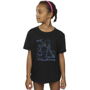 Disney Girl's Frozen Magic Christmas Cotton T-Shirt in Black Size: 5-6 Years Black 5-6 Years Disney Girl's Frozen Magic Christmas Cotton T-Shirt in Black Size: 5-6 Years Black 5-6 Years