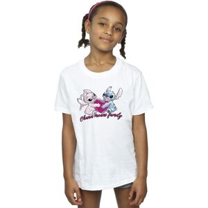 Disney Girl's Lilo & Stitch Ohana Heart With Angel Cotton T-Shirt in White Size: 12-13 Years White 12-13 Years Disney Girl's Lilo & Stitch Ohana Heart With Angel Cotton T-Shirt in White Size: 12-13 Years White 12-13 Years