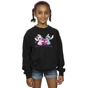 Disney Girl's Lilo & Stitch Ohana Heart With Angel Sweatshirt in Black Size: 3-4 Years Black 3-4 Years Disney Girl's Lilo & Stitch Ohana Heart With Angel Sweatshirt in Black Size: 3-4 Years Black 3-4 Years