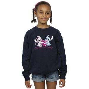 Disney Girl's Lilo & Stitch Ohana Heart With Angel Sweatshirt in Navy Size: 5-6 Years Navy 5-6 Years Disney Girl's Lilo & Stitch Ohana Heart With Angel Sweatshirt in Navy Size: 5-6 Years Navy 5-6 Years