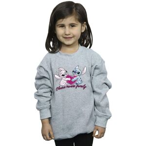 Disney Girl's Lilo & Stitch Ohana Heart With Angel Sweatshirt in Grey Size: 12-13 Years Grey 12-13 Years Disney Girl's Lilo & Stitch Ohana Heart With Angel Sweatshirt in Grey Size: 12-13 Years Grey 12-13 Years