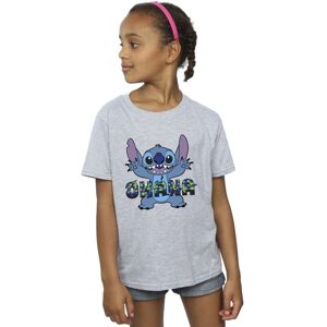 Disney Girl's Lilo & Stitch Ohana Blue Glitch Cotton T-Shirt in Grey Size: 12-13 Years Grey 12-13 Years Disney Girl's Lilo & Stitch Ohana Blue Glitch Cotton T-Shirt in Grey Size: 12-13 Years Grey 12-13 Years