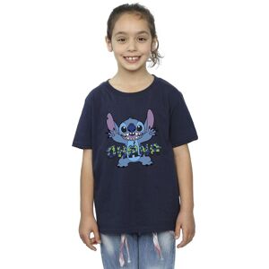 Disney Girl's Lilo & Stitch Ohana Blue Glitch Cotton T-Shirt in Navy Size: 9 Years Navy 9 Years Disney Girl's Lilo & Stitch Ohana Blue Glitch Cotton T-Shirt in Navy Size: 9 Years Navy 9 Years