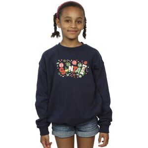 Elf Girl's Santa Fa La La Sweatshirt in Navy Size: 3-4 Years Navy 3-4 Years Elf Girl's Santa Fa La La Sweatshirt in Navy Size: 3-4 Years Navy 3-4 Years