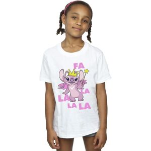 Disney Girl's Lilo & Stitch Angel Fa La La Cotton T-Shirt in White Size: 3-4 Years White 3-4 Years Disney Girl's Lilo & Stitch Angel Fa La La Cotton T-Shirt in White Size: 3-4 Years White 3-4 Years