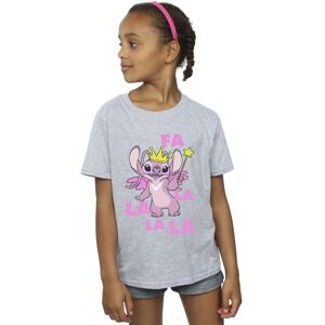 Disney Girl's Lilo & Stitch Angel Fa La La Cotton T-Shirt in Grey Size: 5-6 Years Grey 5-6 Years Disney Girl's Lilo & Stitch Angel Fa La La Cotton T-Shirt in Grey Size: 5-6 Years Grey 5-6 Years