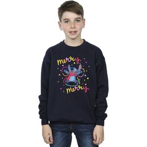 Disney Boy's Lilo & Stitch Merry Rainbow Sweatshirt in Navy Size: 5-6 Years Navy 5-6 Years Disney Boy's Lilo & Stitch Merry Rainbow Sweatshirt in Navy Size: 5-6 Years Navy 5-6 Years